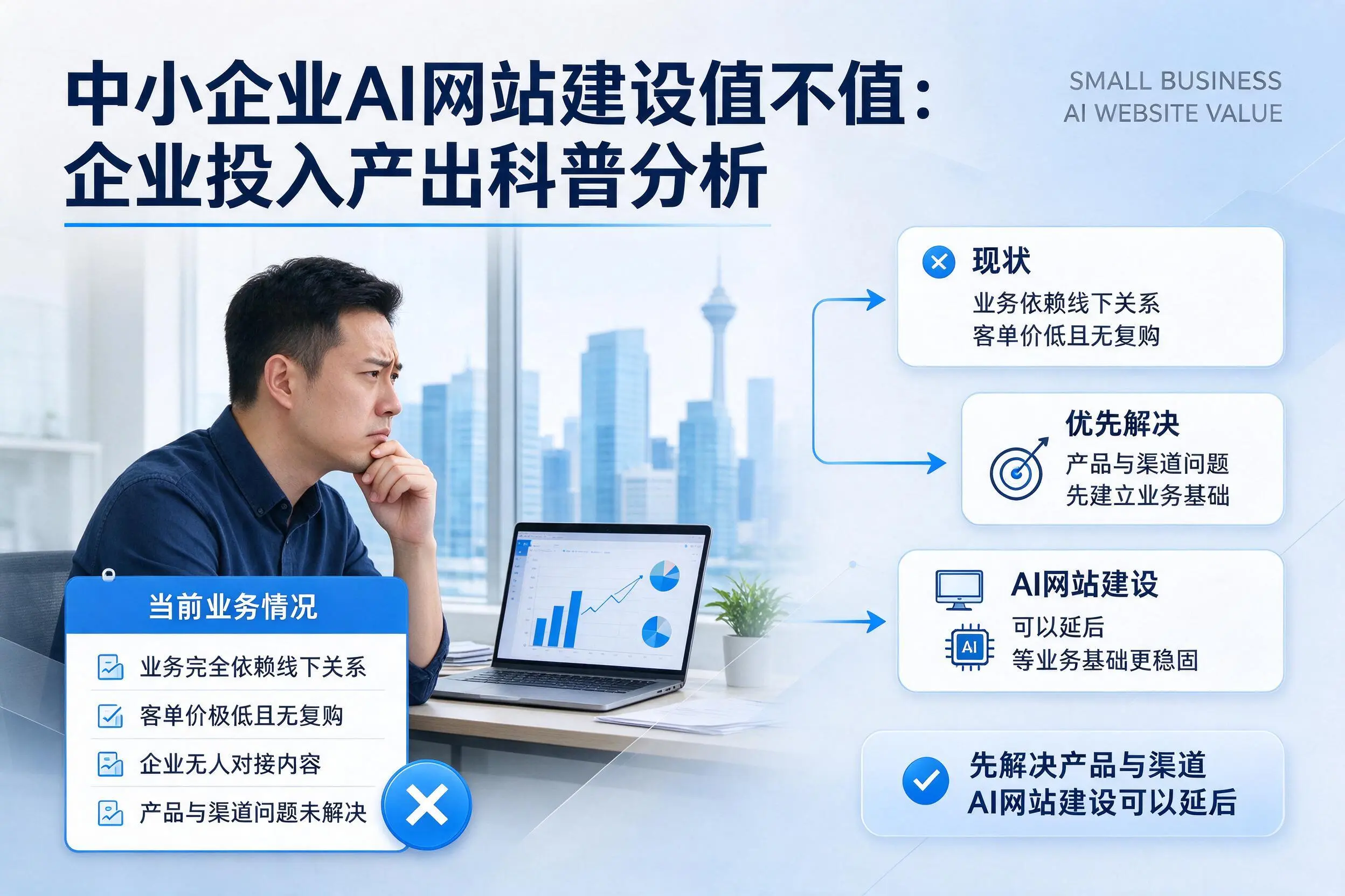 中小企业AI网站建设值不值：曲靖企业投入产出科普分析