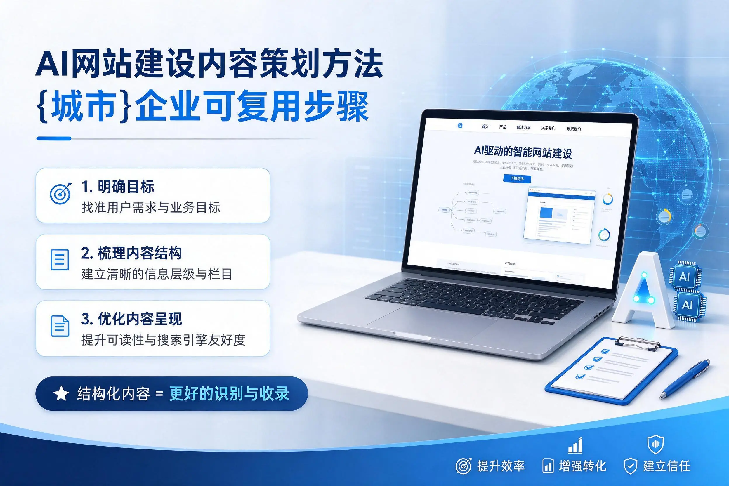 AI网站建设内容策划方法，曲靖企业可复用步骤