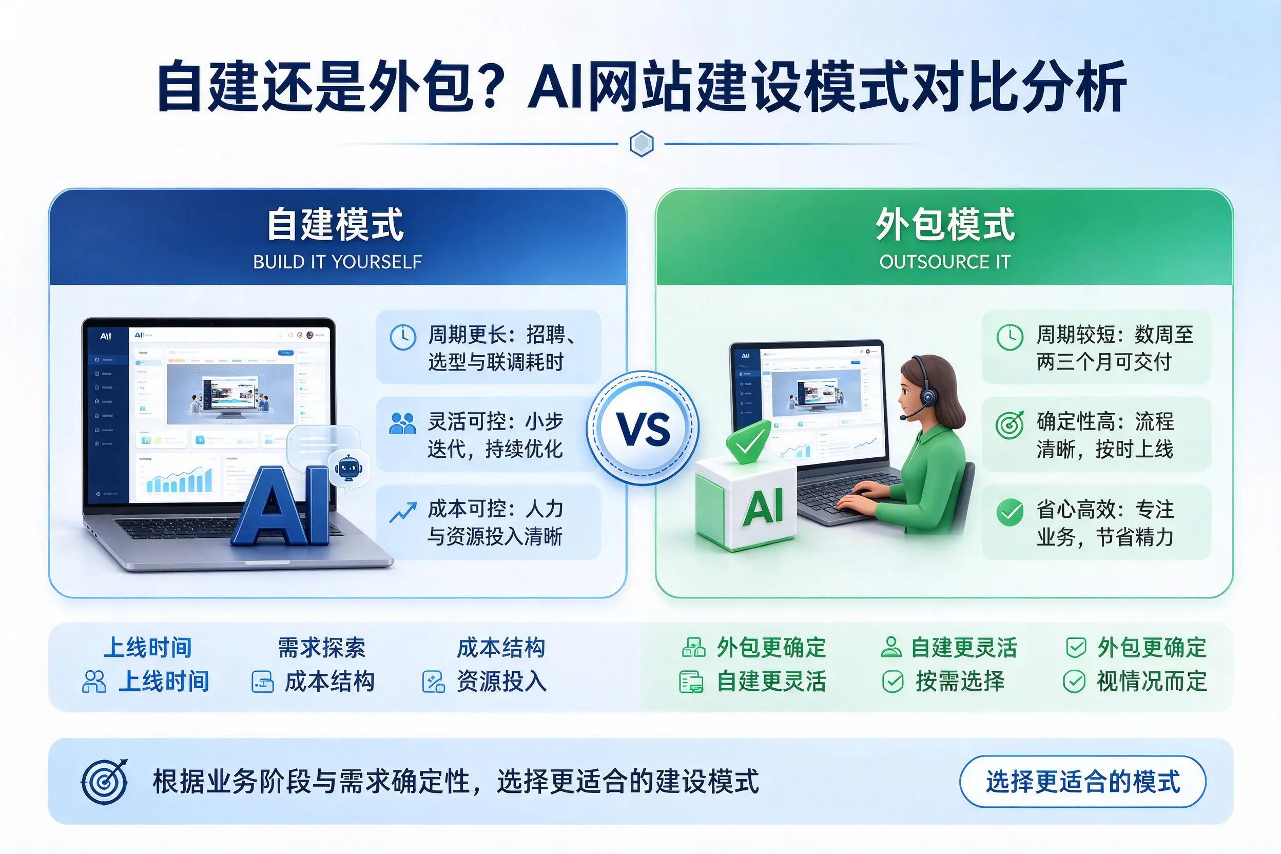 自建还是外包？曲靖AI网站建设模式对比分析