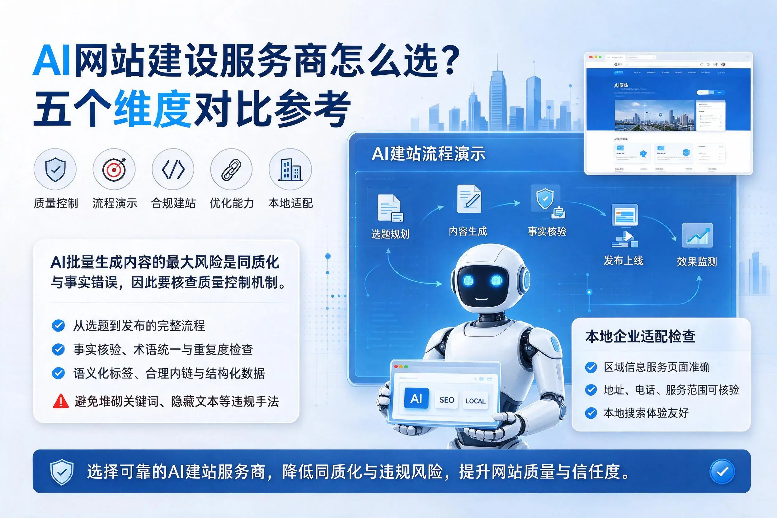 曲靖AI网站建设服务商怎么选？五个维度对比参考