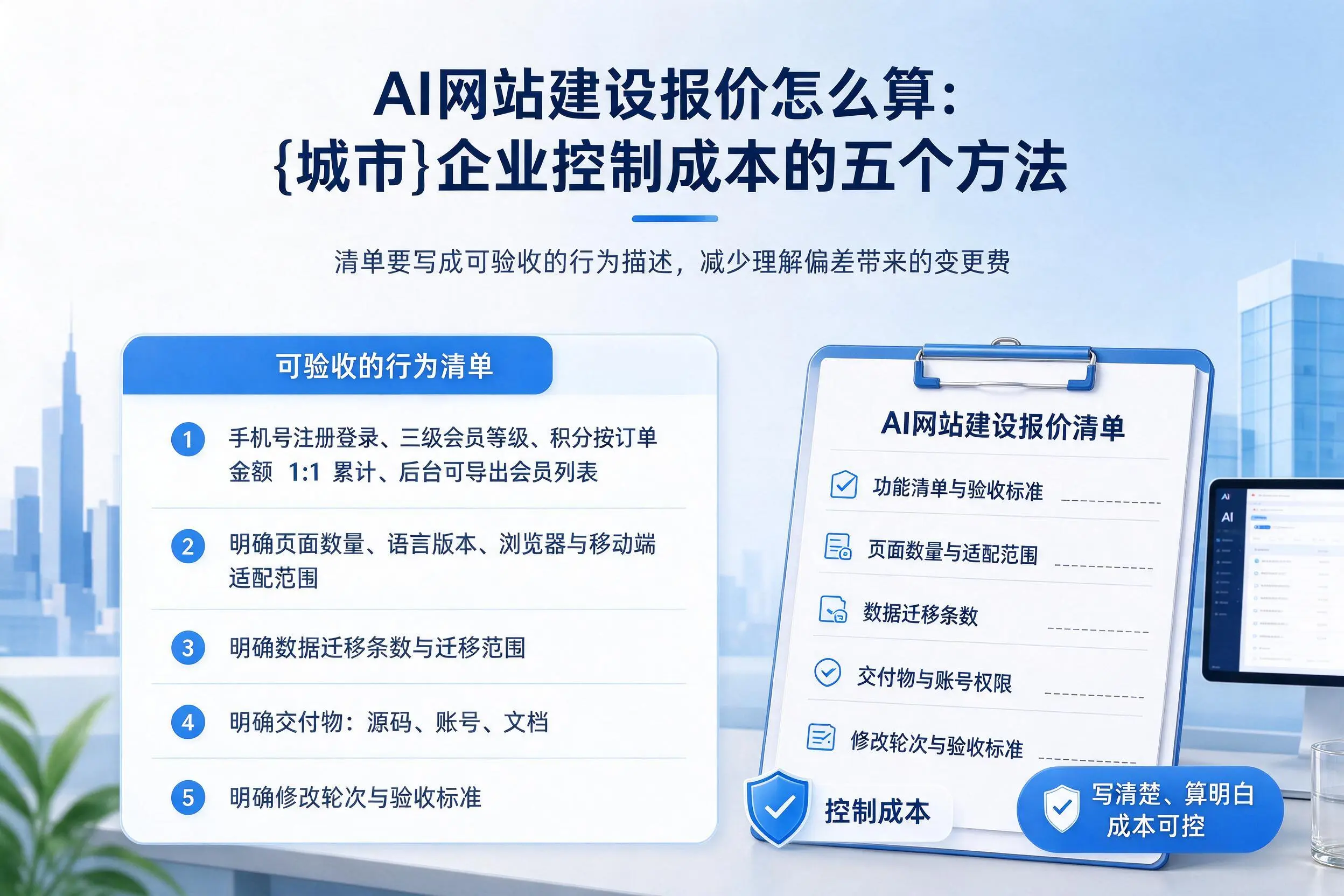 AI网站建设报价怎么算：曲靖企业控制成本的五个方法